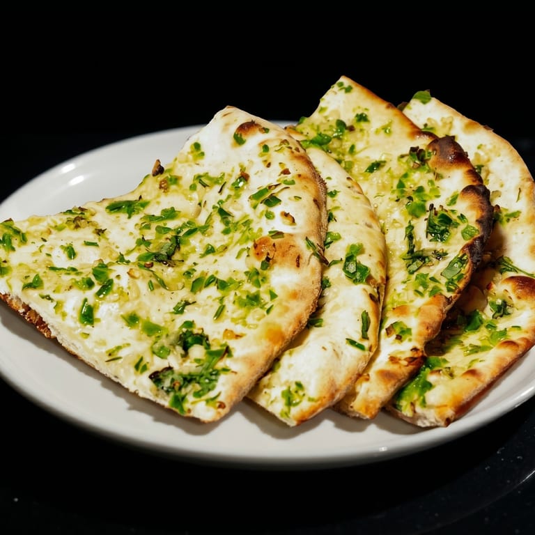 Delicious Garlic Naan Awaits